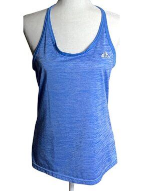 Adidas Climalite Racerback Athletic Top Blue Sportswear Activewear Fitness Wom M